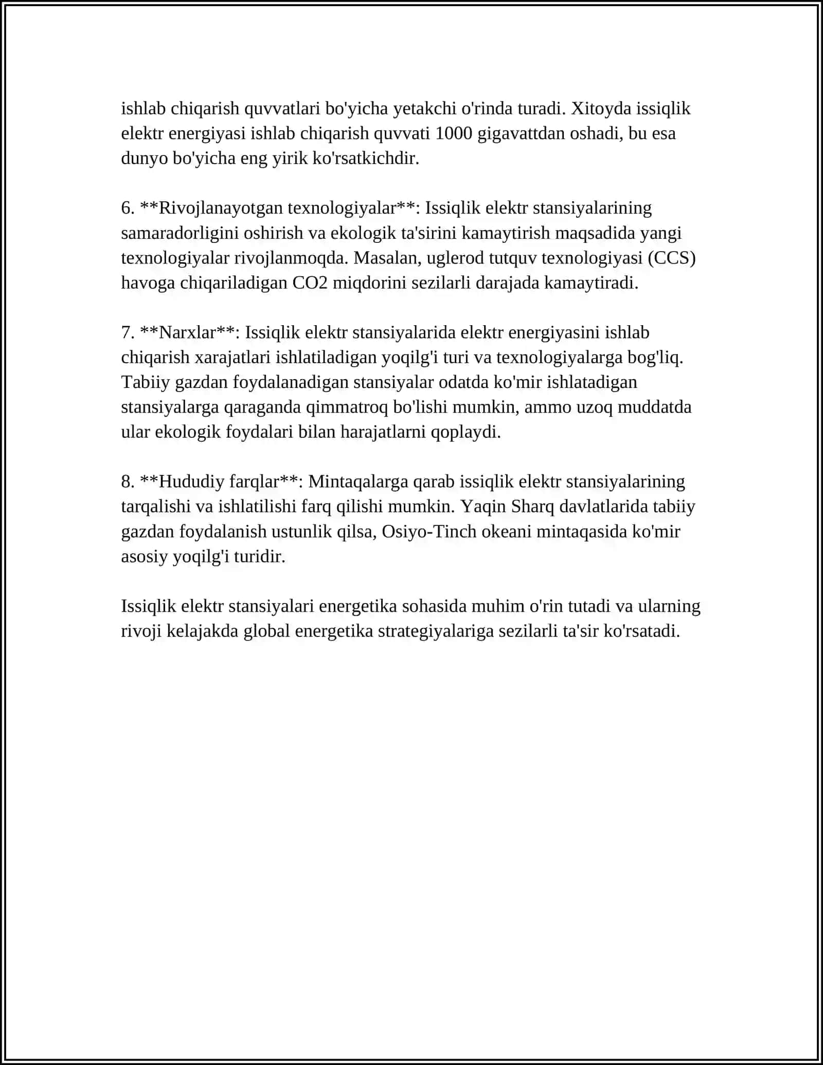 ELEKTR ENERGIYANI ISHLAB CHIQARISH JARAYONI 4