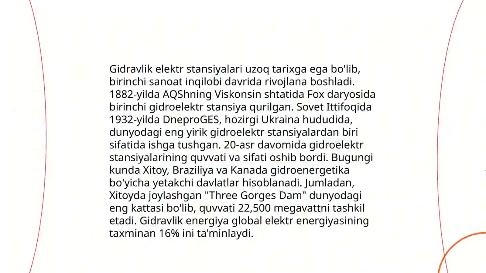 O‘zbekistonda gidravlik elektrstansiyalarning rivojlanshi 4