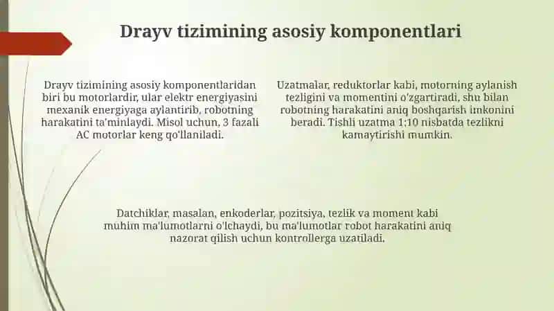 Sanoat robotlarining yuritmalari 4