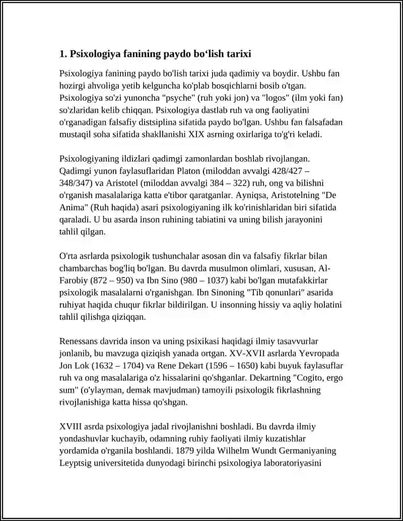 PSIXOLOGIYA FANING PREDICTION VA RIVOJLANISH TARIXI PSIXOLOGIYANING TAQIQOT METODLARI VA TARMOQLARI 4