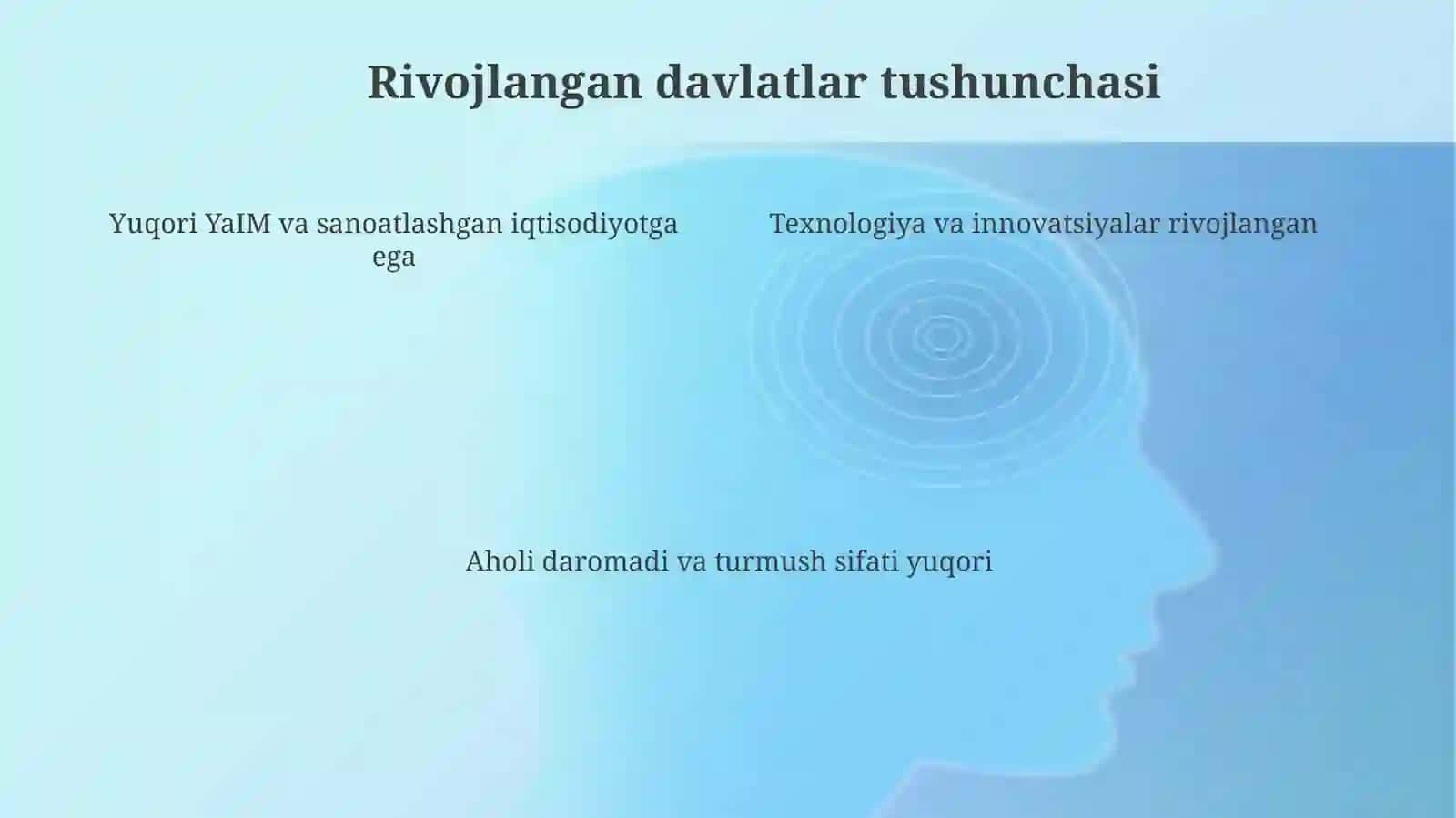 Jahon xoʻjaligida rivojlangan davlatlar - Tarif va ahamiyati 4
