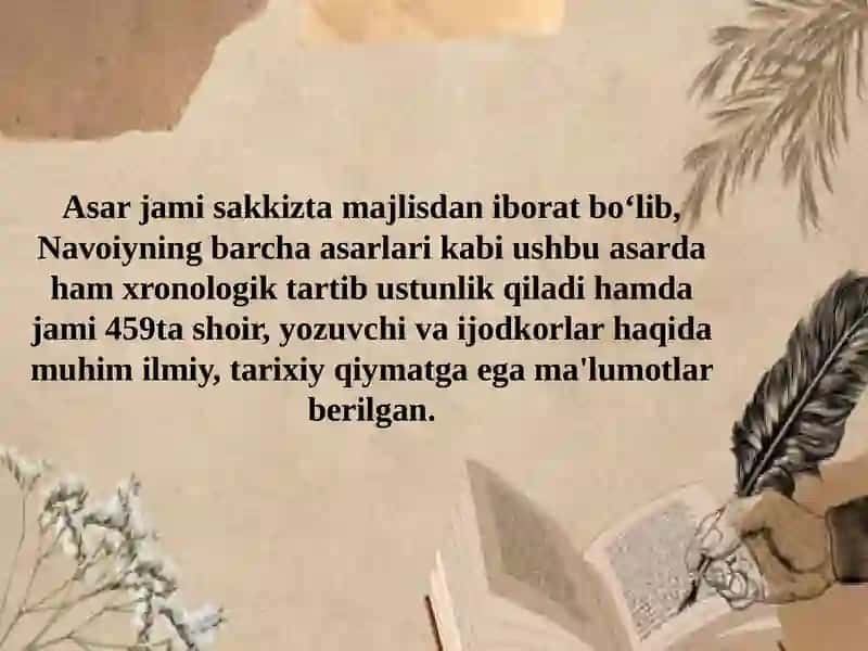 Alisher Navoiyning "Majolis un-nafois" asari 4