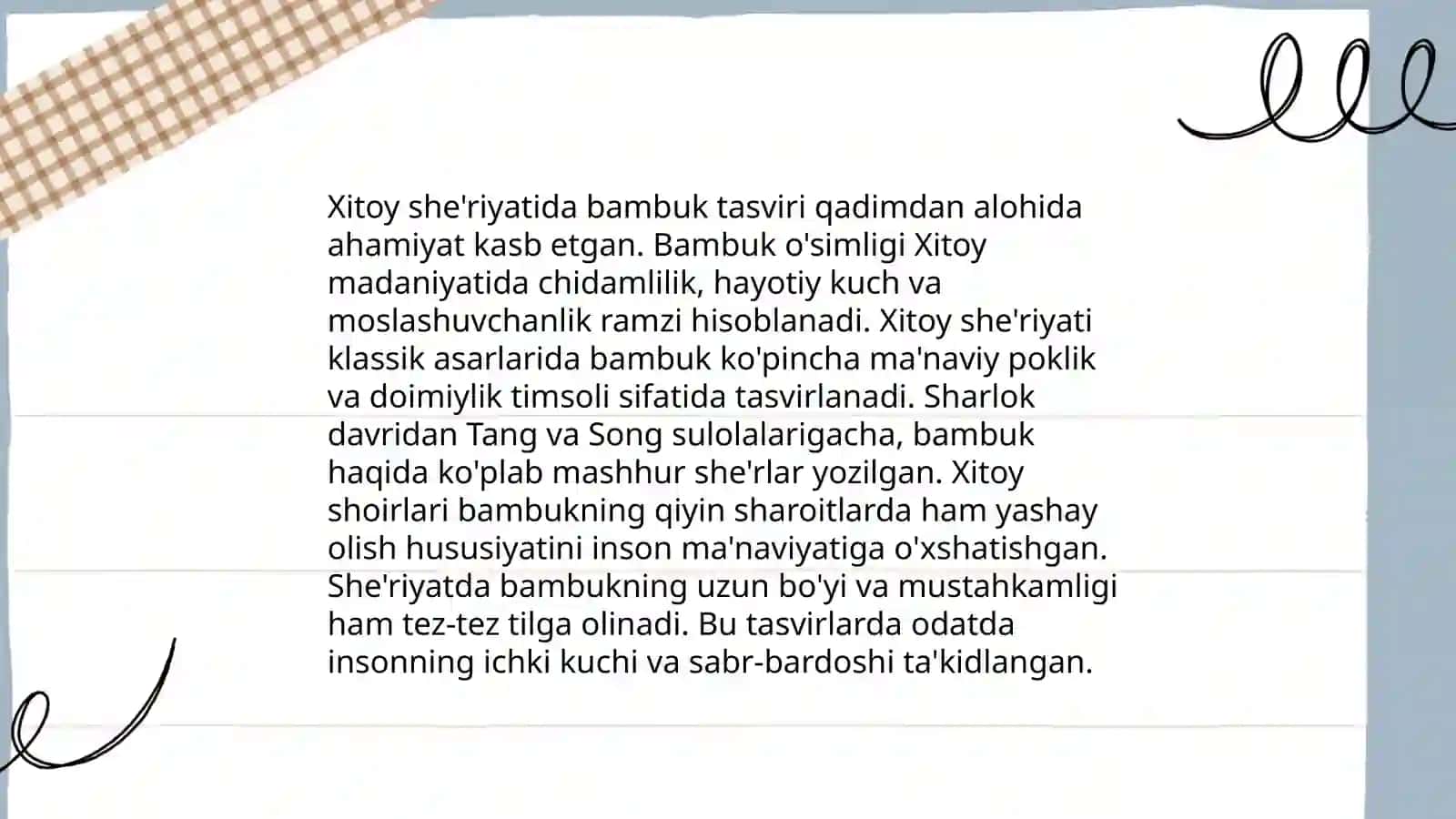Bambukzorlar Adabiyoti 4
