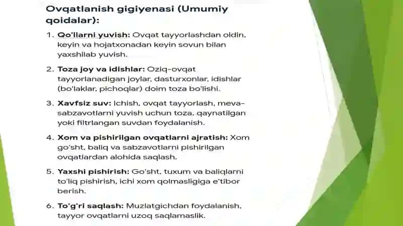 Ovatlanishgigiyenasi va emizikli bolaning ovqatlanishi 4