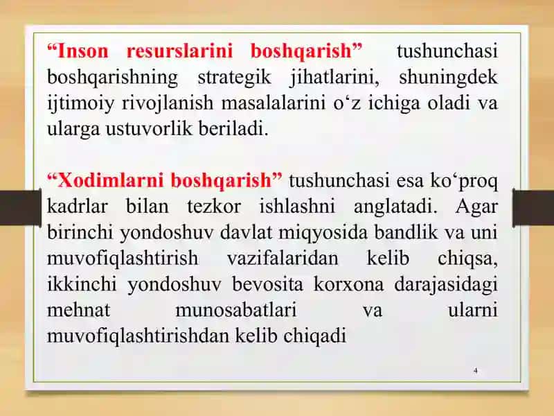 Mehantni boshqarish 4