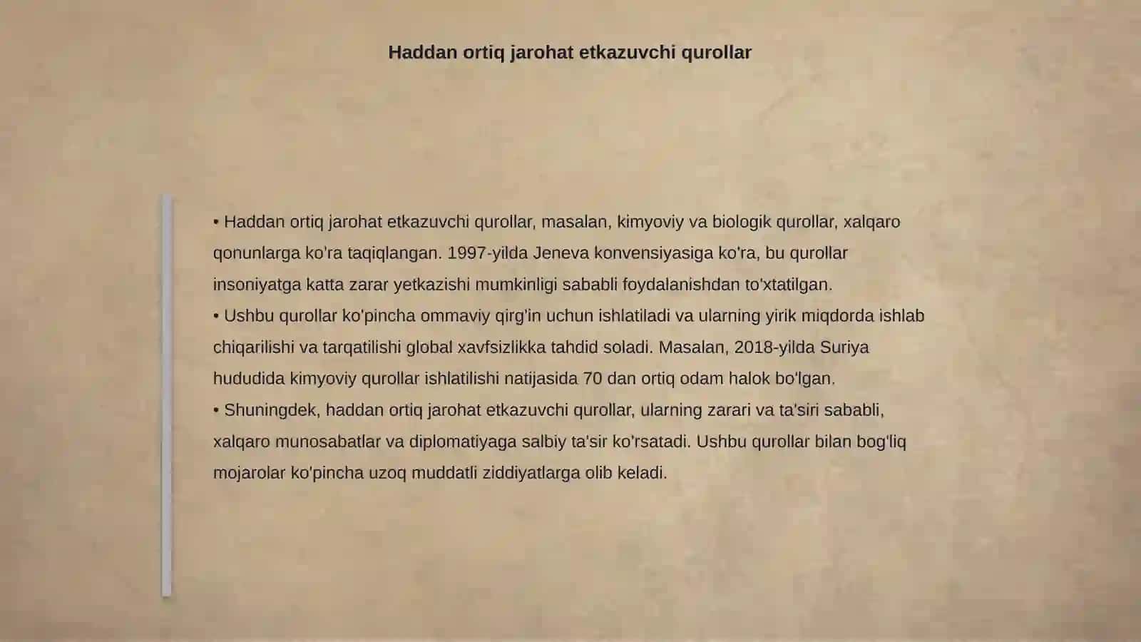 Befoyda va haddan ortiq jarohat etkazuvchi qurollar 4