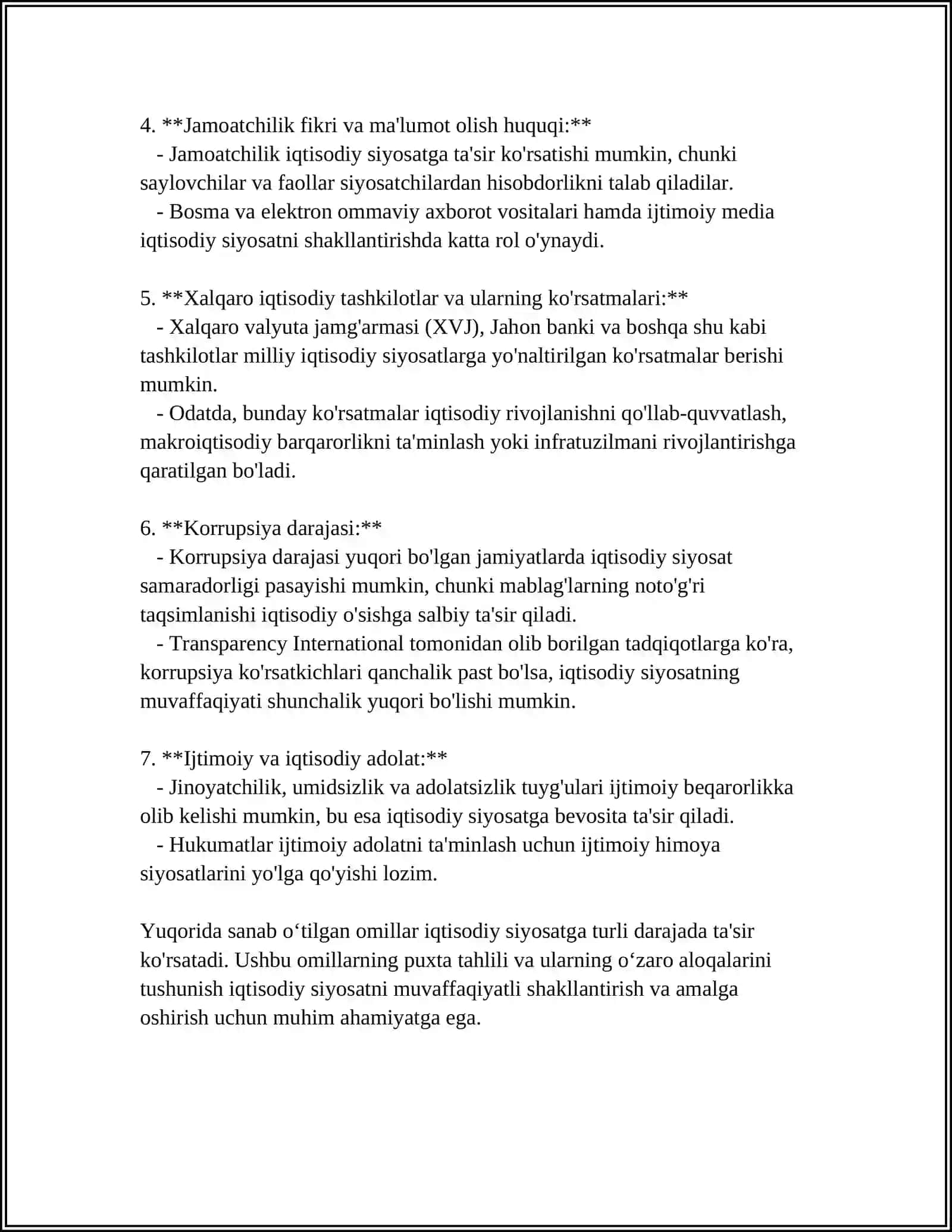 IQTISODIY SIYOSATNING SIYOSIY VA INISTITUTSIONAL OMILLARI 4