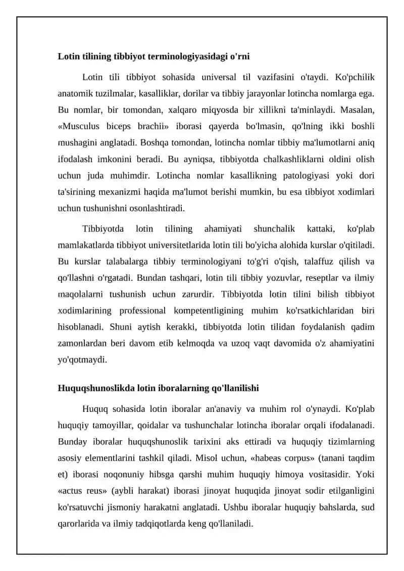 Lotin iboralarining hayotimizning barcha javxalarida tutgan orni 4