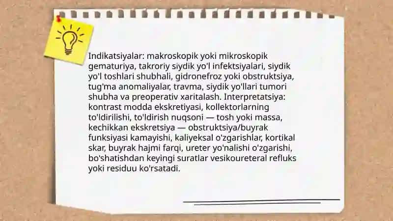 Siydik ayiruv tizimi kasalliklari nur tashxisoti 438 gurux talabasi Mirsharifova Shaxzoda 4