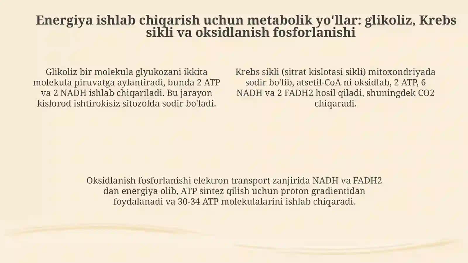 Moddalar almashinuvi uglevod yog va oqsil metabalizimi fiziologiyasi 4