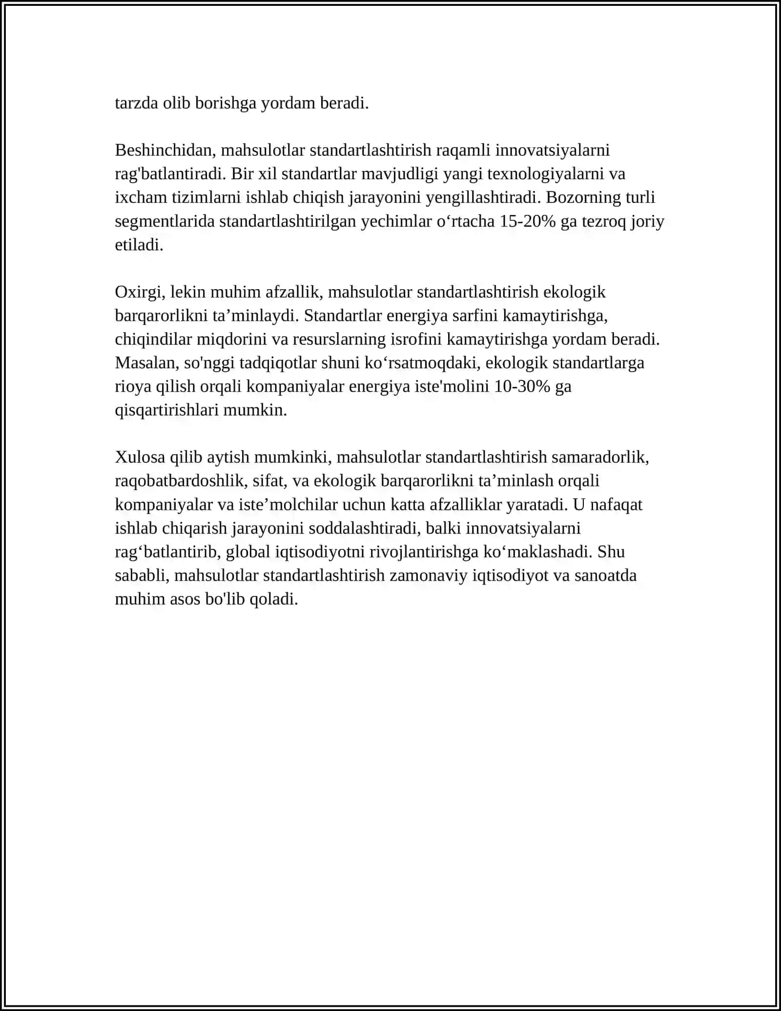 MAHSULOT MA'LUMOTLARINI STANDARTLASHTIRISH VA KODLASH 4