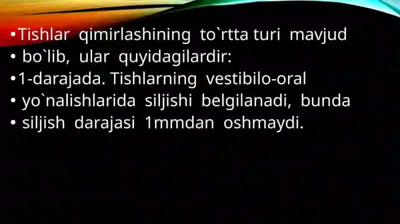 Tishlarning patologik qimirlashini tekshirish 4