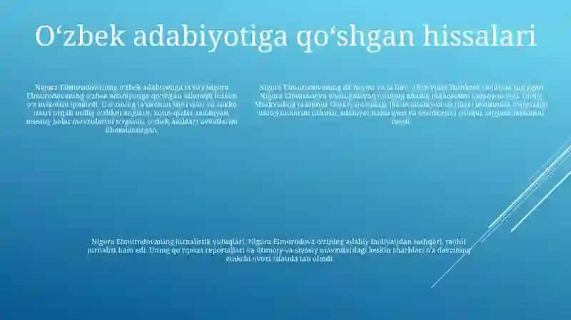 Nigora Elmurodova Hayoti Va Jurnalistik Faoliyati 4