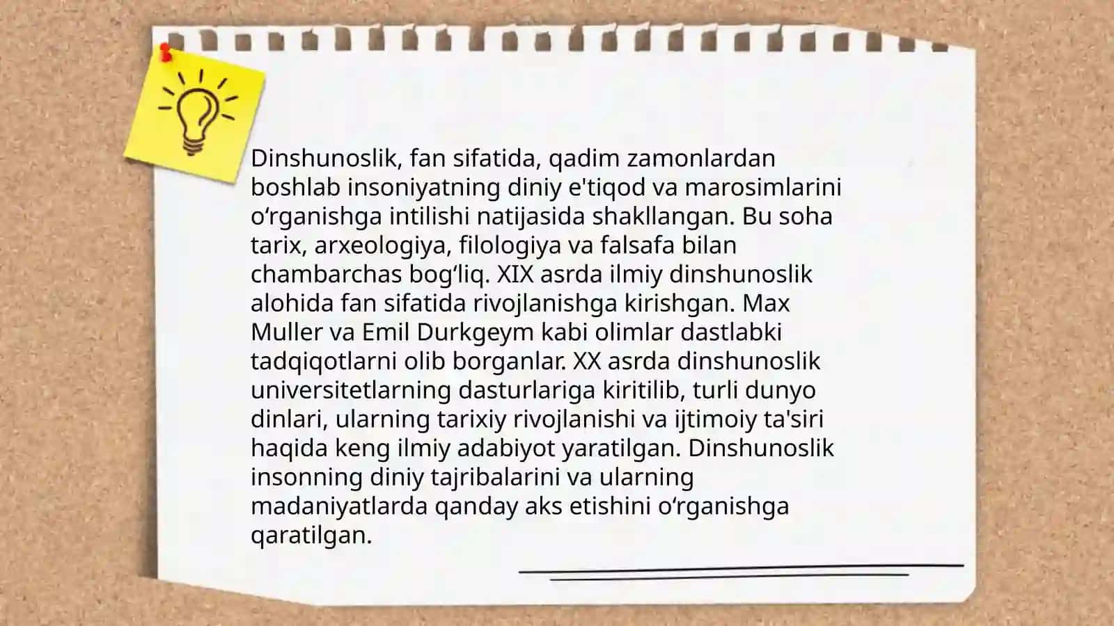 Dinshunoslik fanining predmeti maqsadi va vazifalari 4