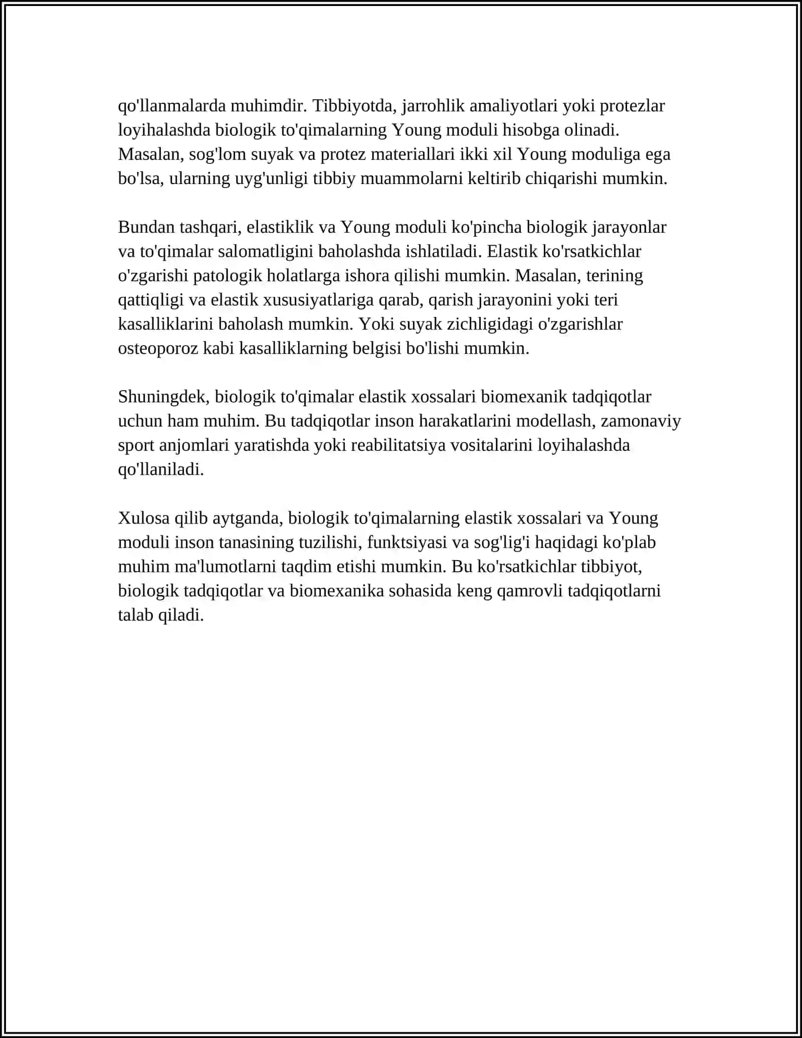 BIOLOGIK TOQIMALARNING MEXANIK XOSSALARI VA ULARNING FIZIOLOGIK AHAMIYATI 4