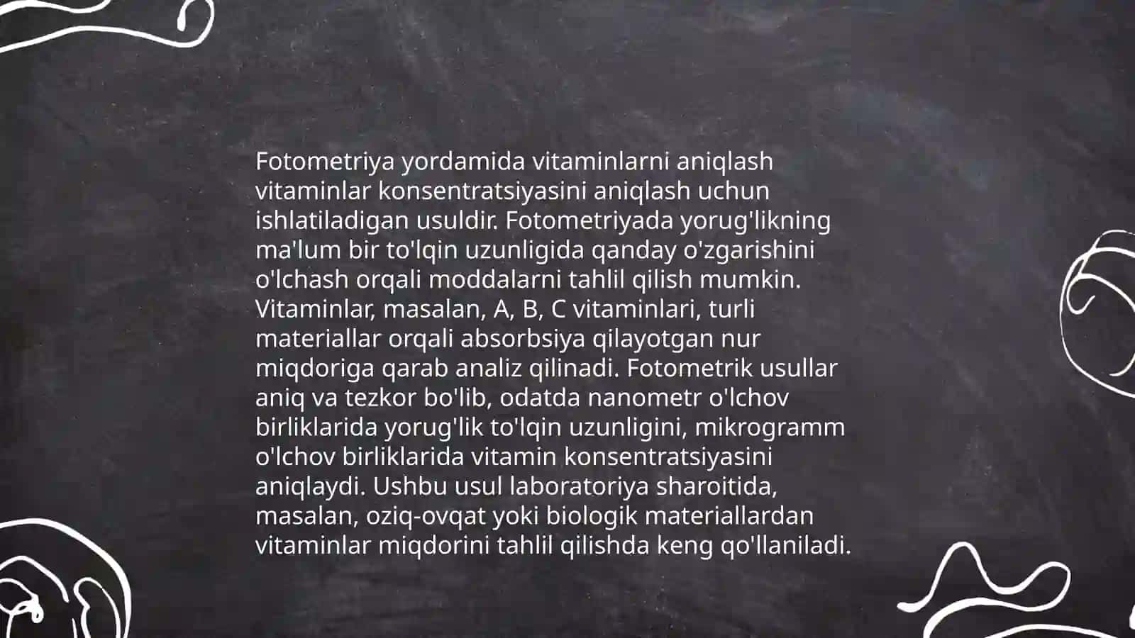 Mevalarda vitaminlarni aniqlash usullari 4