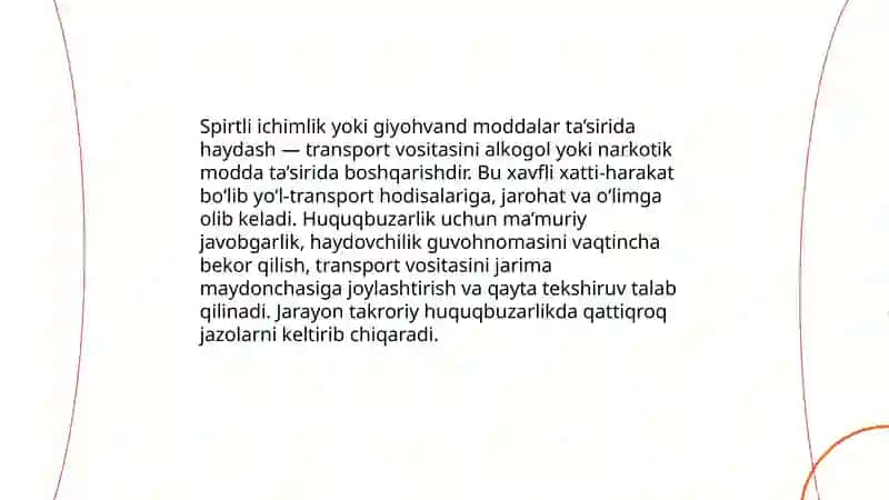 Harakat xavfsizligi sohasida fuqoralik huquqbuzarliklari 4