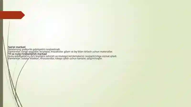 Rivojlanish markazlari tasnifi 4