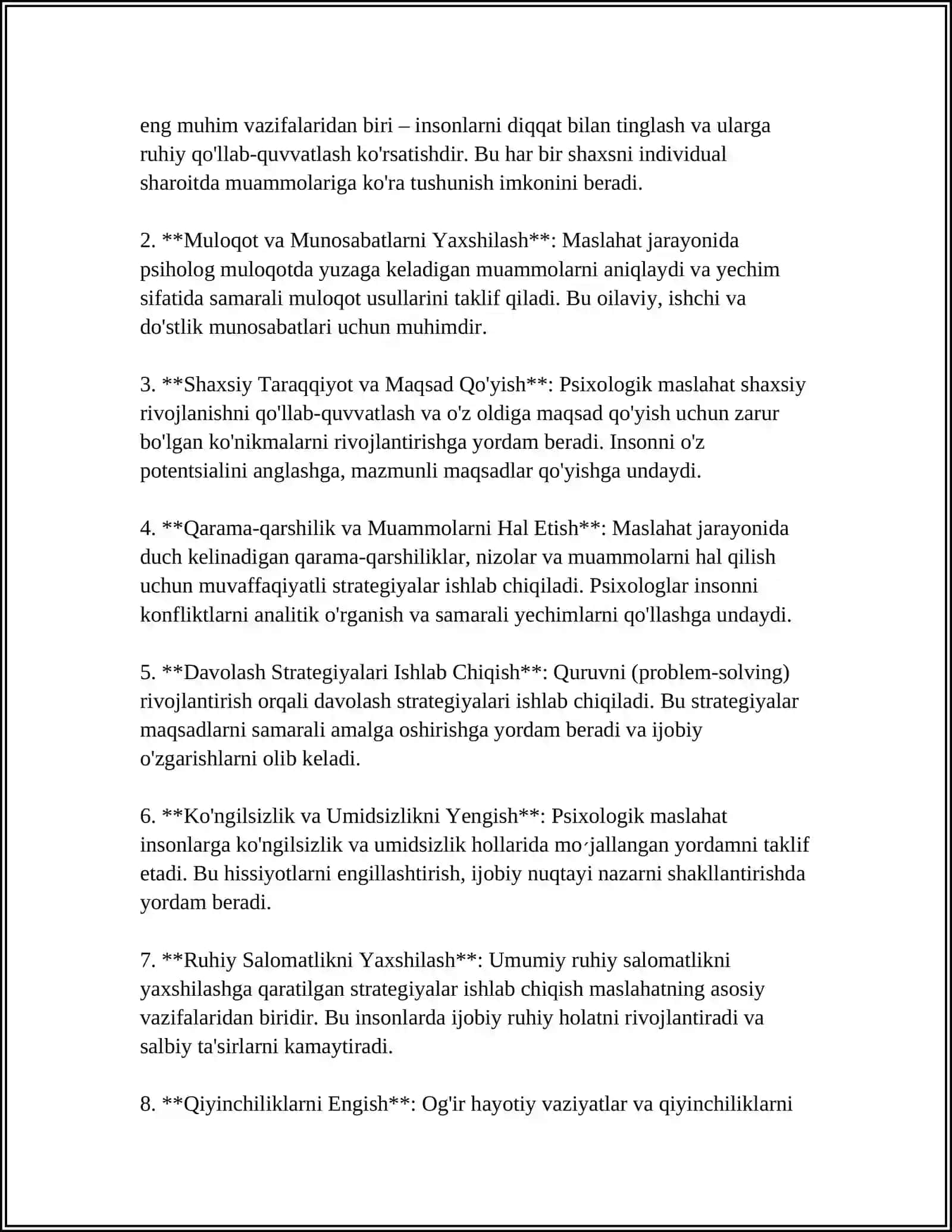 PSIXOLOGIK MASLAHATNING TUZULISHI 4