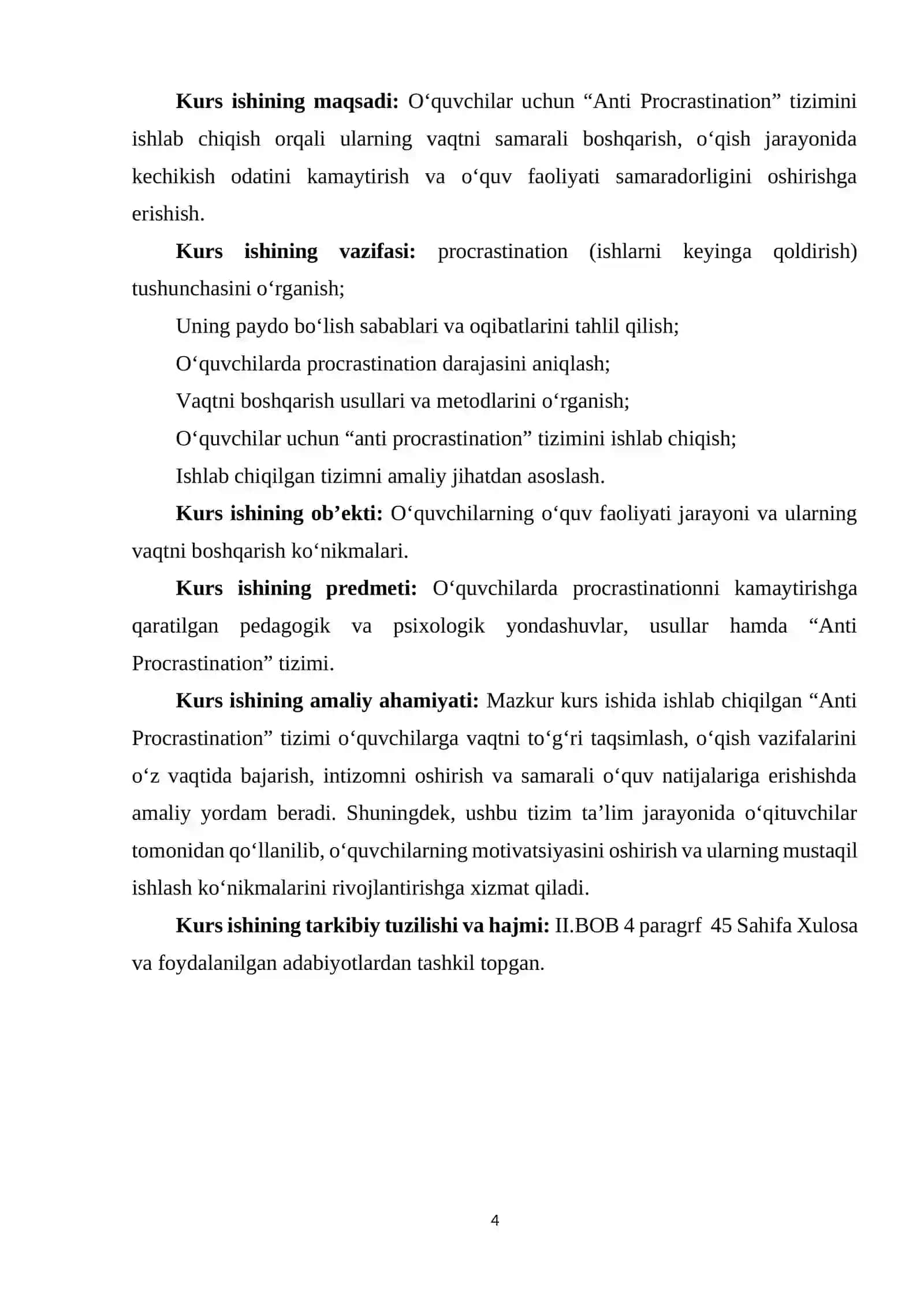 OʻQUVCHILAR UCHUN "ANTI PROCRASTINATION" (KECHIKTIRISHGA QARSHI) TIZIMI 4