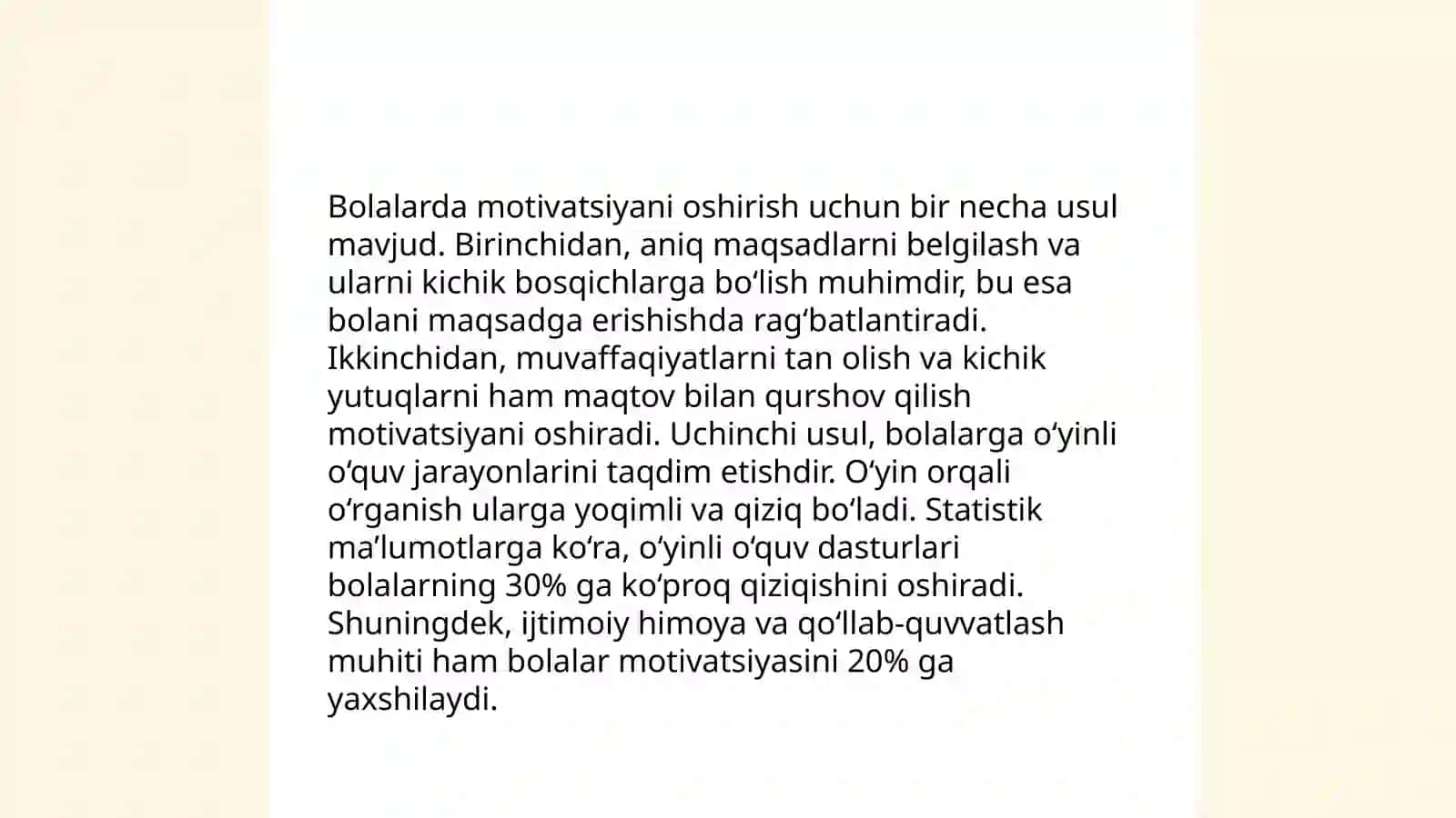 Bolani maktabga tayyorgarligi mativatsion sohasi rivojlanish tasiri 4
