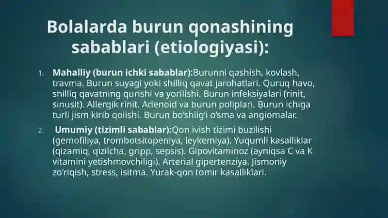 Bolalarda burun qonashi 4
