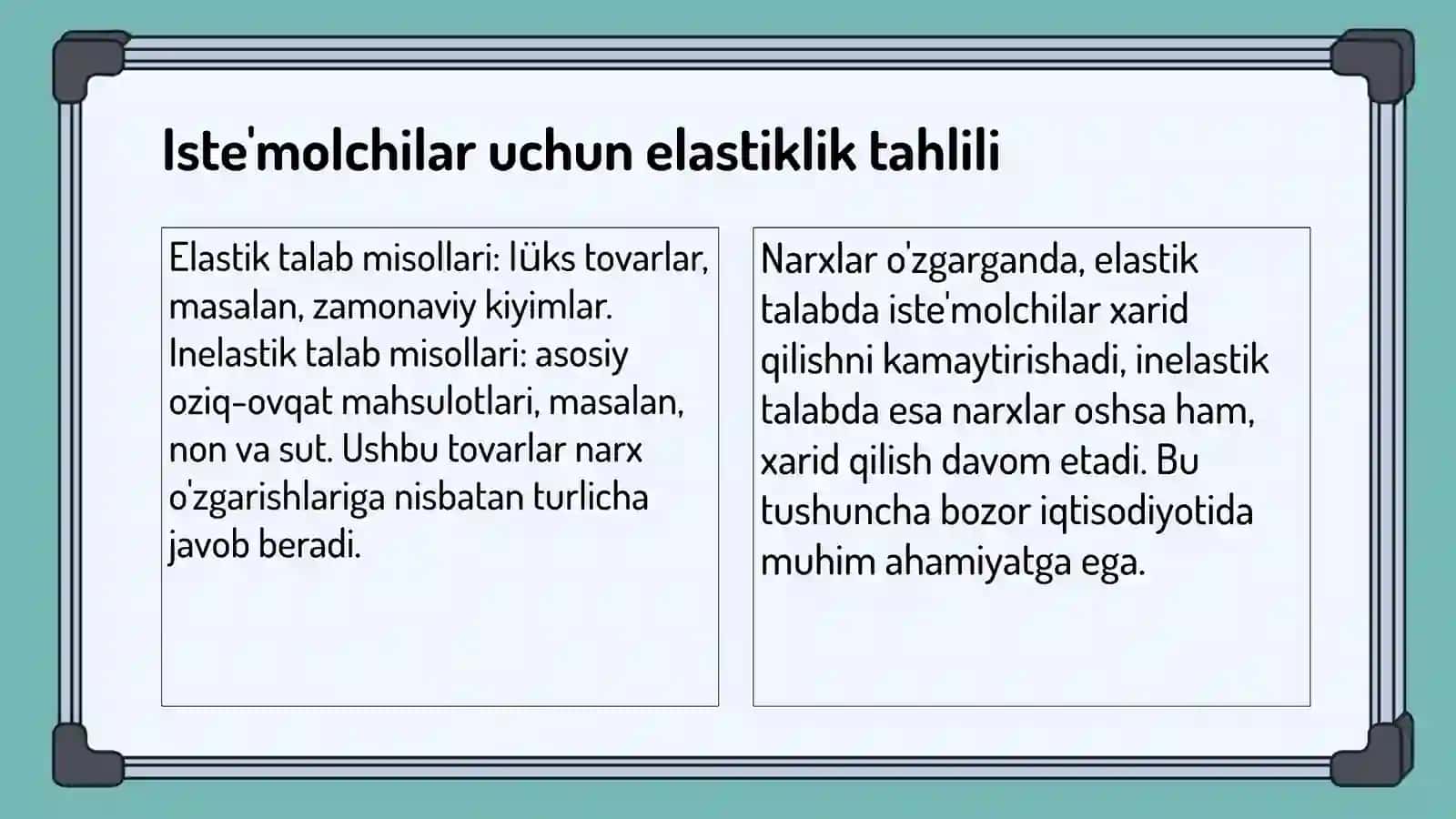 Elastiklik va soliq yukining istemolchi va ishlab chiqaruvchi taqsimlanishi 4