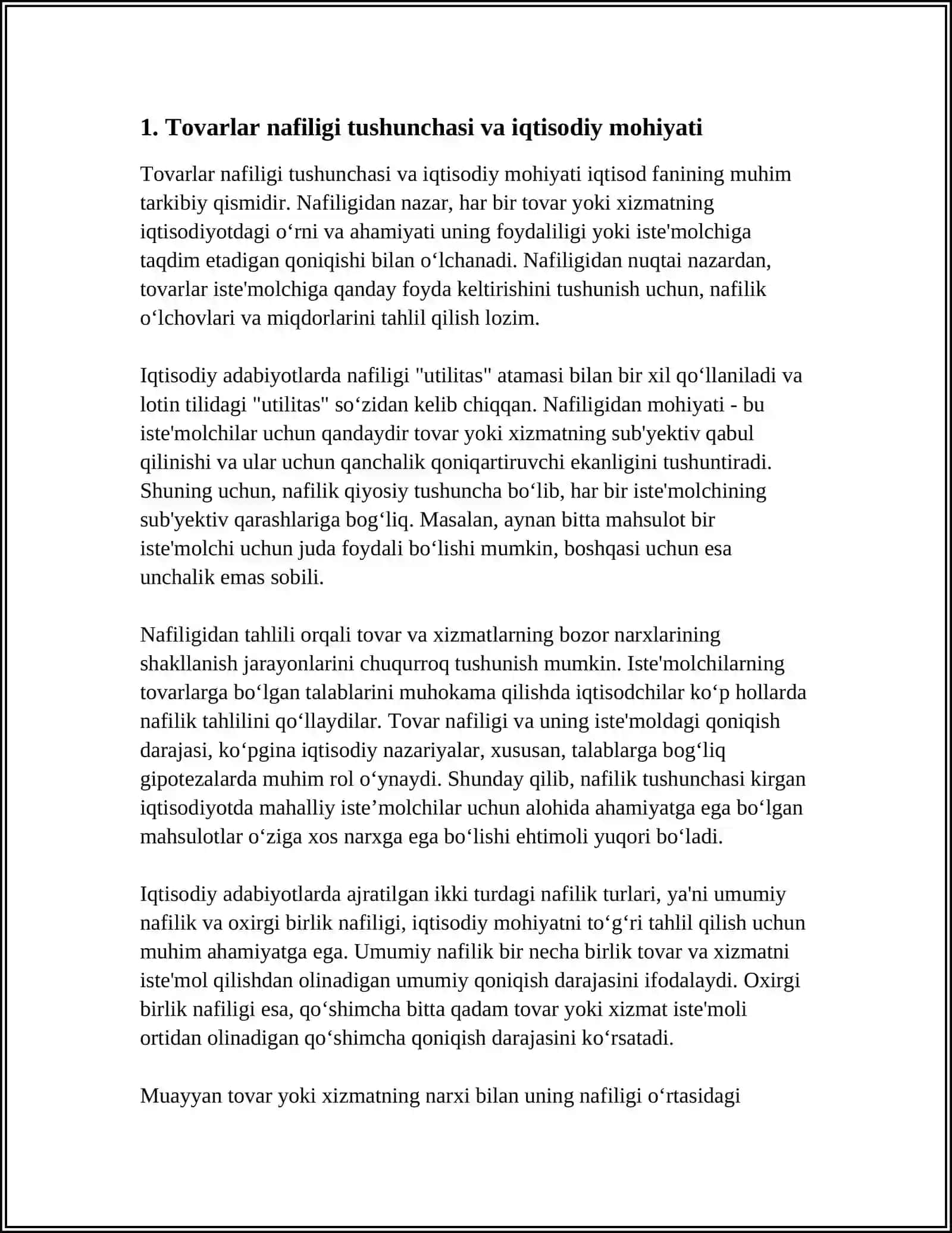 TOVARLAR NAFILIGI VA AYIRBOSHLASH QIYMATINING MAZMUNI 4