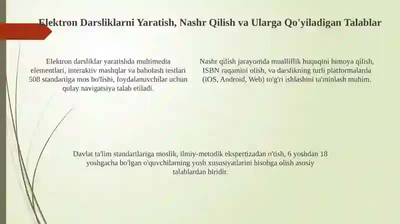 Elektron darsliklar va ularni ta’lim sohasida qo‘llanishi 4