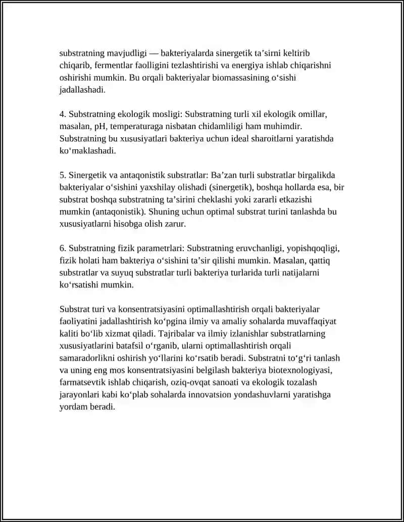 BAKTERIYALAR FAOLIYATINI JADALLASHTIRISHNING ASOSIY USULLARI 4