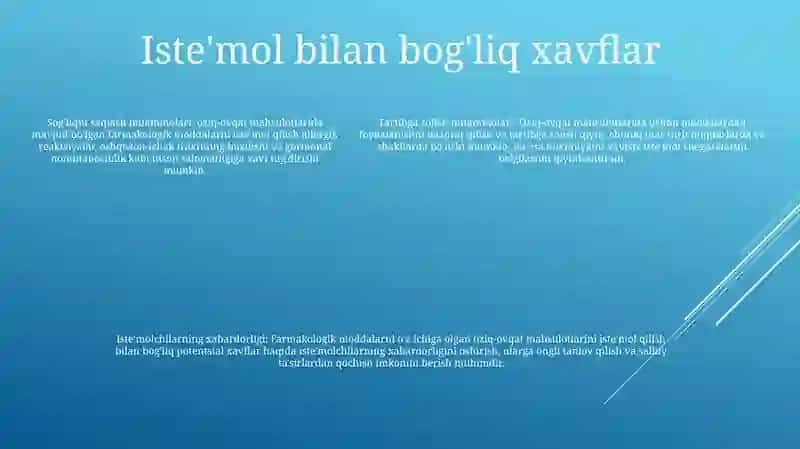 Oziq-Ovqat Maxsulotlar Tarkibiga Kiruvchi Farmokologik Faolikka Ega Bo’Lgan Moddalarning Xavfi 4