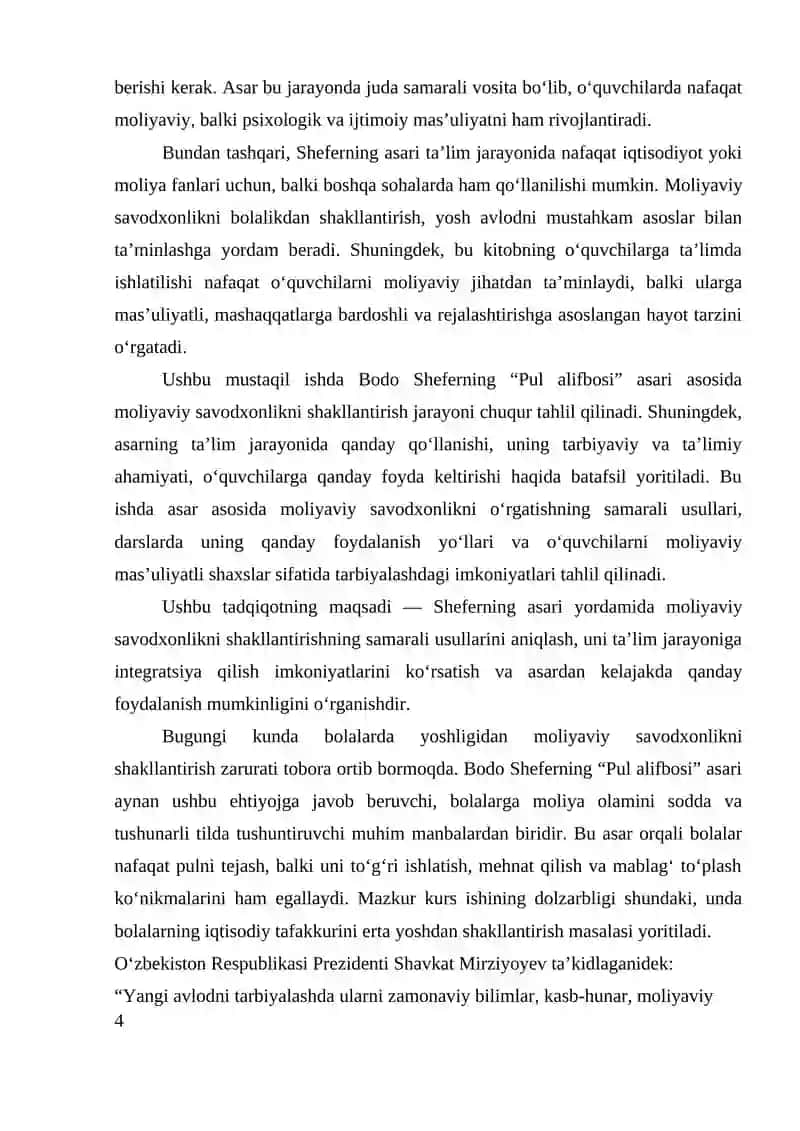 BODO SHEFERNING PUL ALIFBOSI ASARI 4
