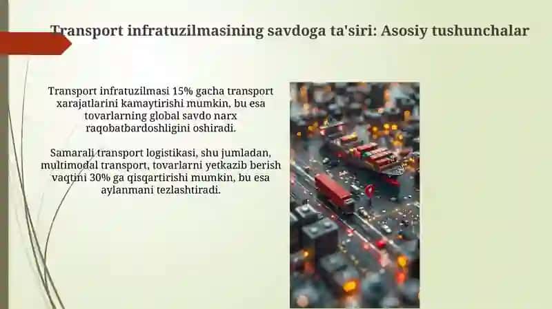 Transportinfratuzulmasiningavdoalqalaridagioʻrni 4