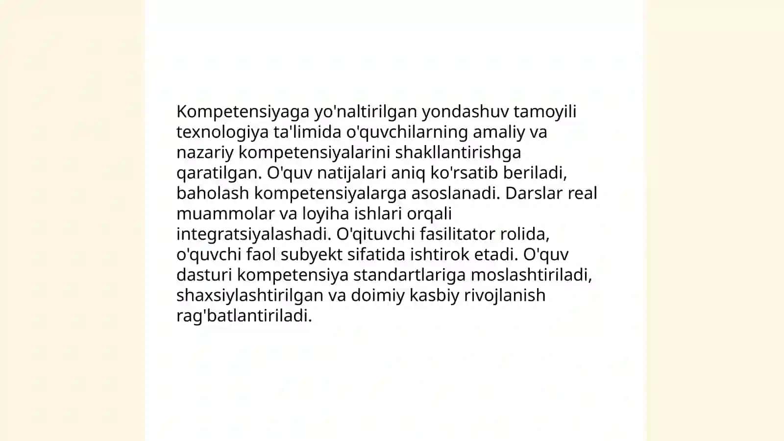 Texnologiya ta'limining didaktik tamoyillari 4