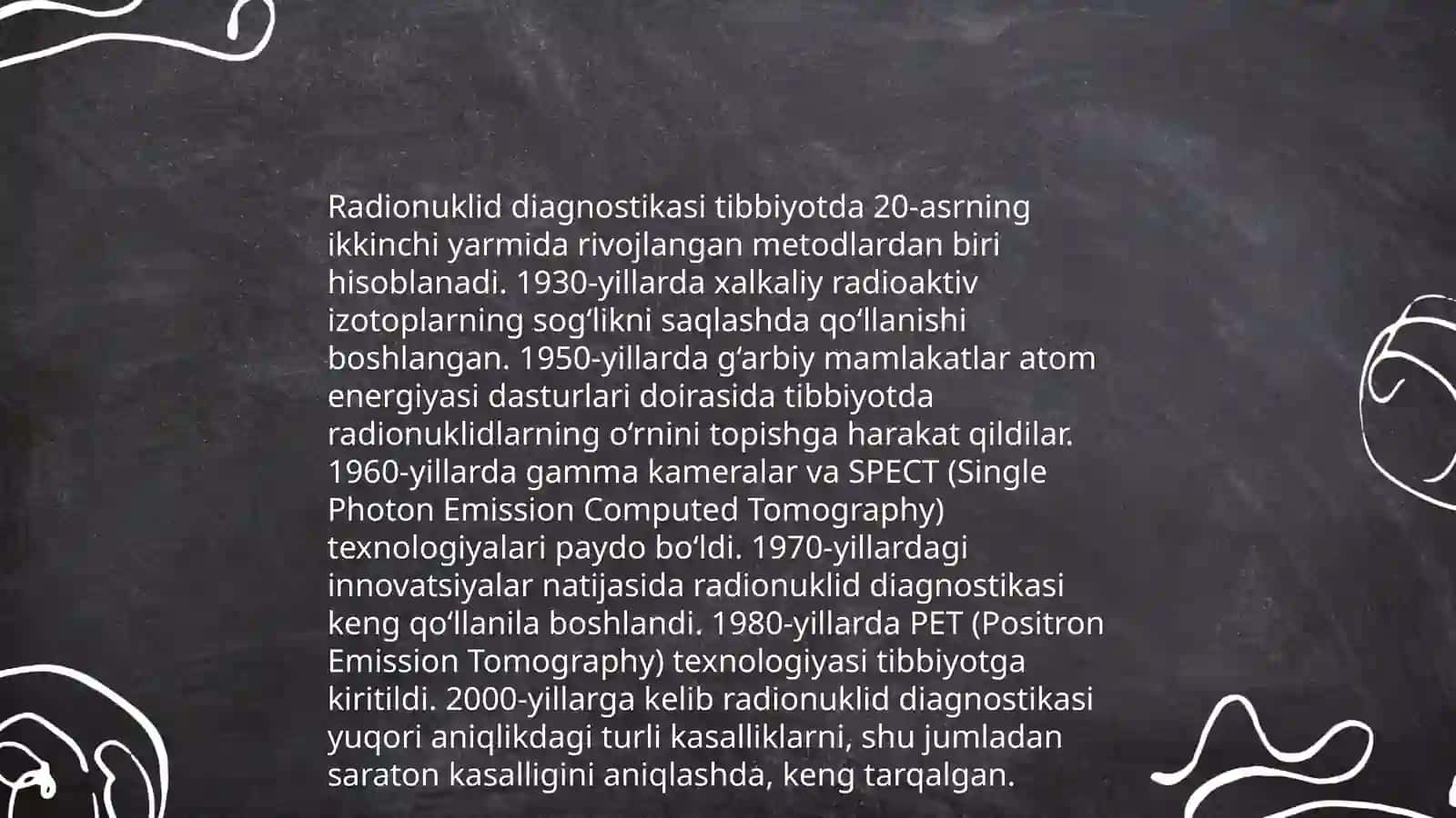 Radionuklid tekshiruv usullari va uning afzallik va kamchilik koʻrsatmalari 4