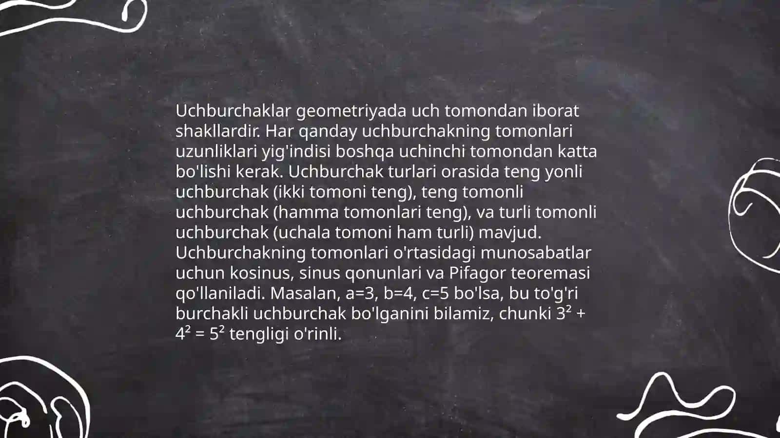 Boshlangich sinflarda matematikadan uchburchak shaklini tushuntirish 4