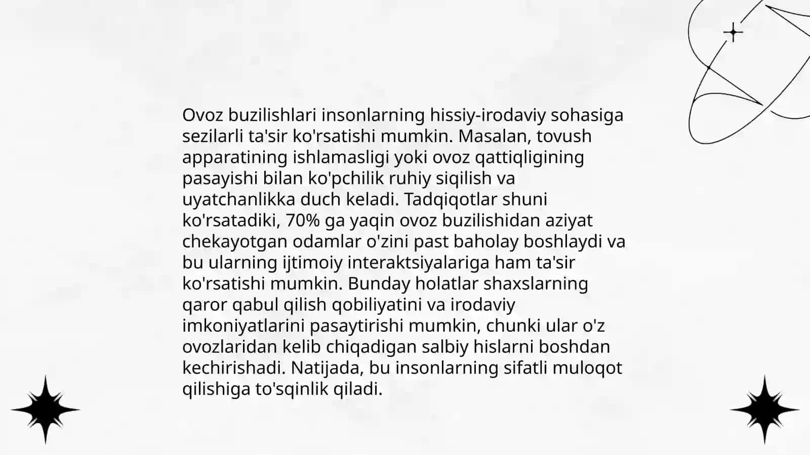 Ovoz buzilishlari kamchiliklari boʻlgan bolalarning psixologik xususiyatlari 4