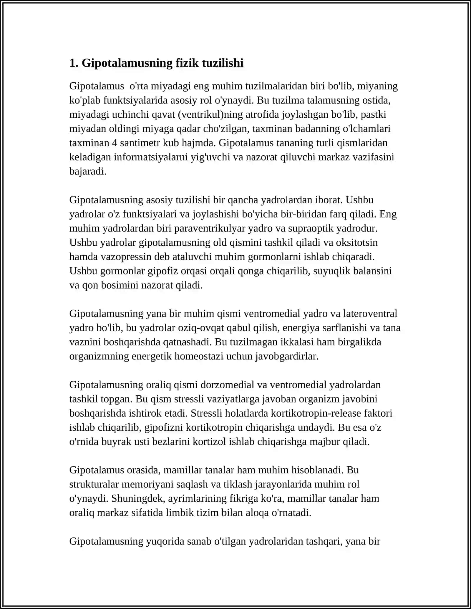 ORGANIZMNING GIPOTALAMO-GIPOFIZAR BOSHQARILUVI 4