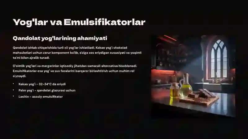 Qandolat Mahsulotlari Ishlab Chiqarish Texnologiyalari 4