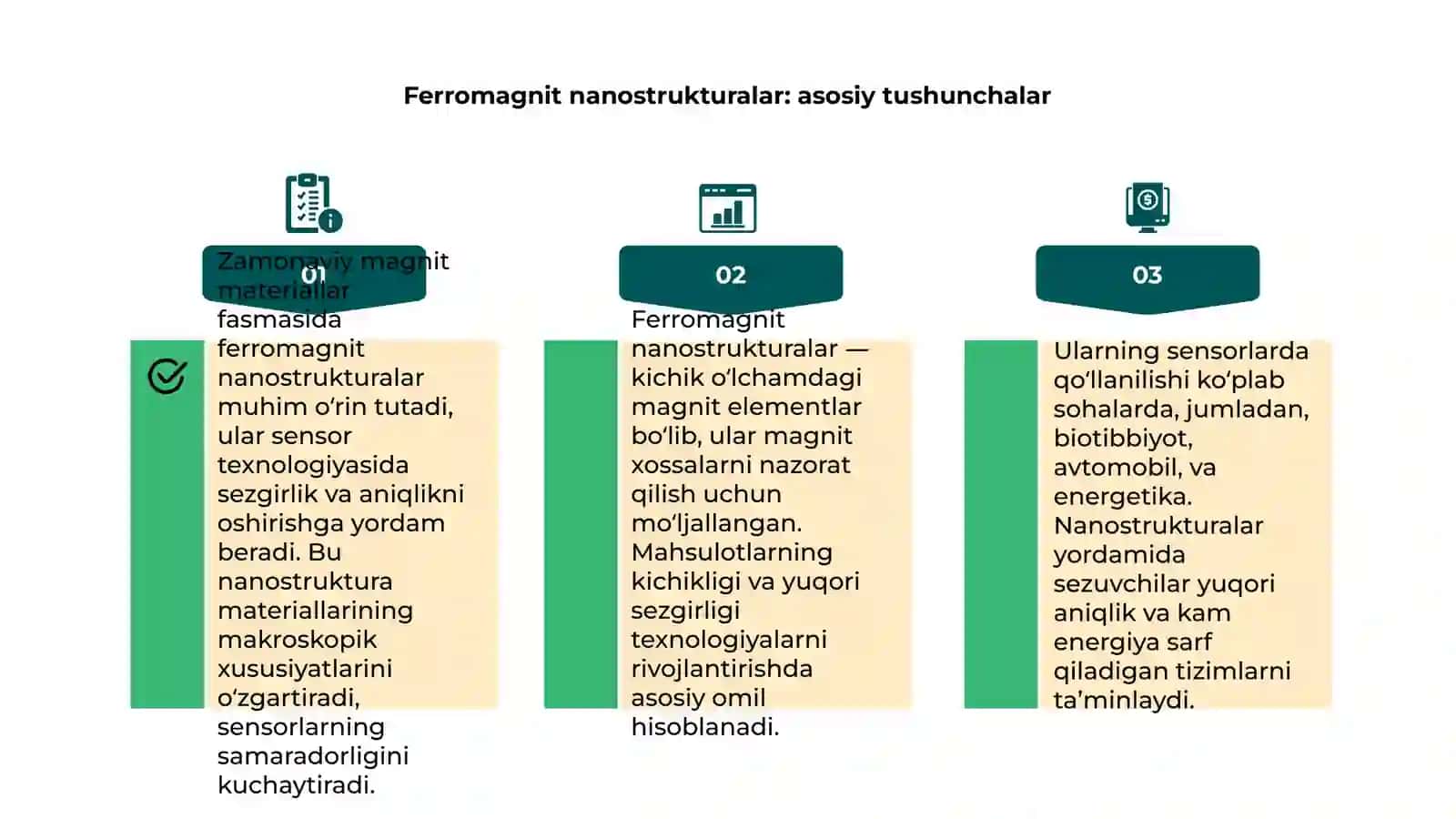 Zamonaviy magnit materiallar: ferromagnit nanostrukturalar va ularning sensorlarda qo'llanilishi 4