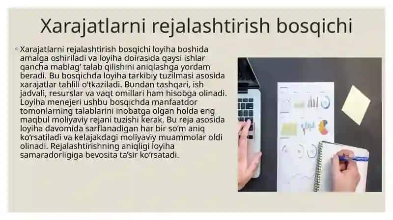 LOYIHA QIYMATINI BOSHQARISH 4