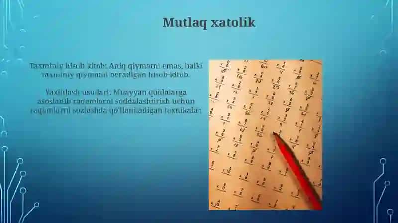Raqamlarni yumaloqlash usullari 4