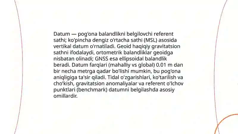 Pog'ona balandligi va uni aniqlashga ta'sir etuvchi omillar 4