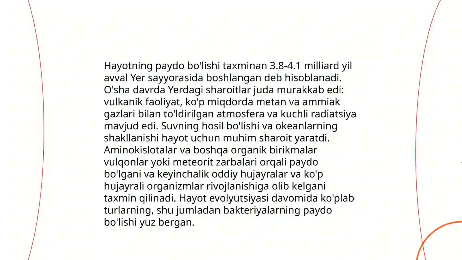 Tur evolyutsion jarayonning asosiy bosqichlari 4