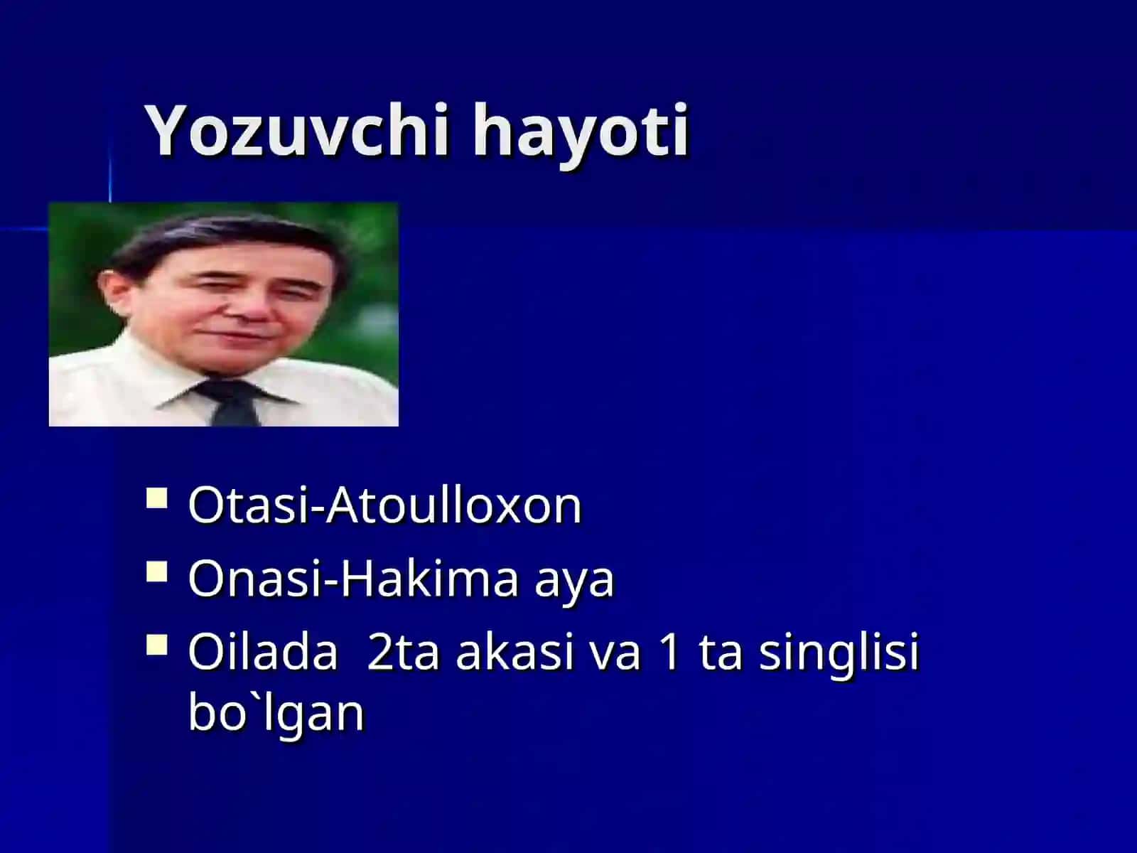 O`.Hoshimov hayoti va ijodi 4