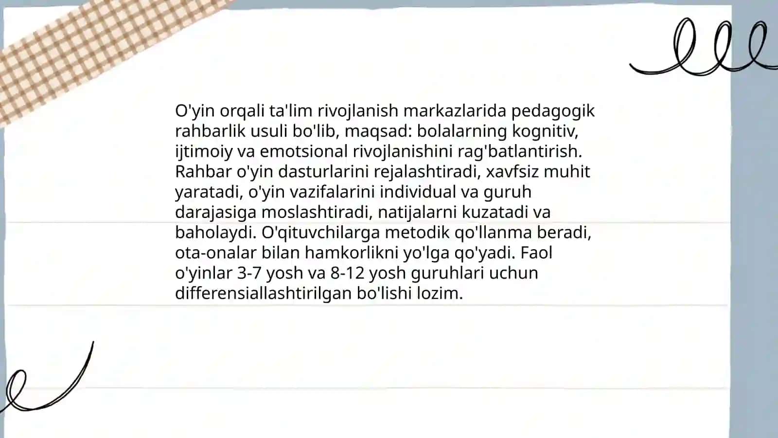 MTT tarbiyacising rivojlaniw markazlarda talimiy faoliyatga raxmabarlik qiliw metodi 4
