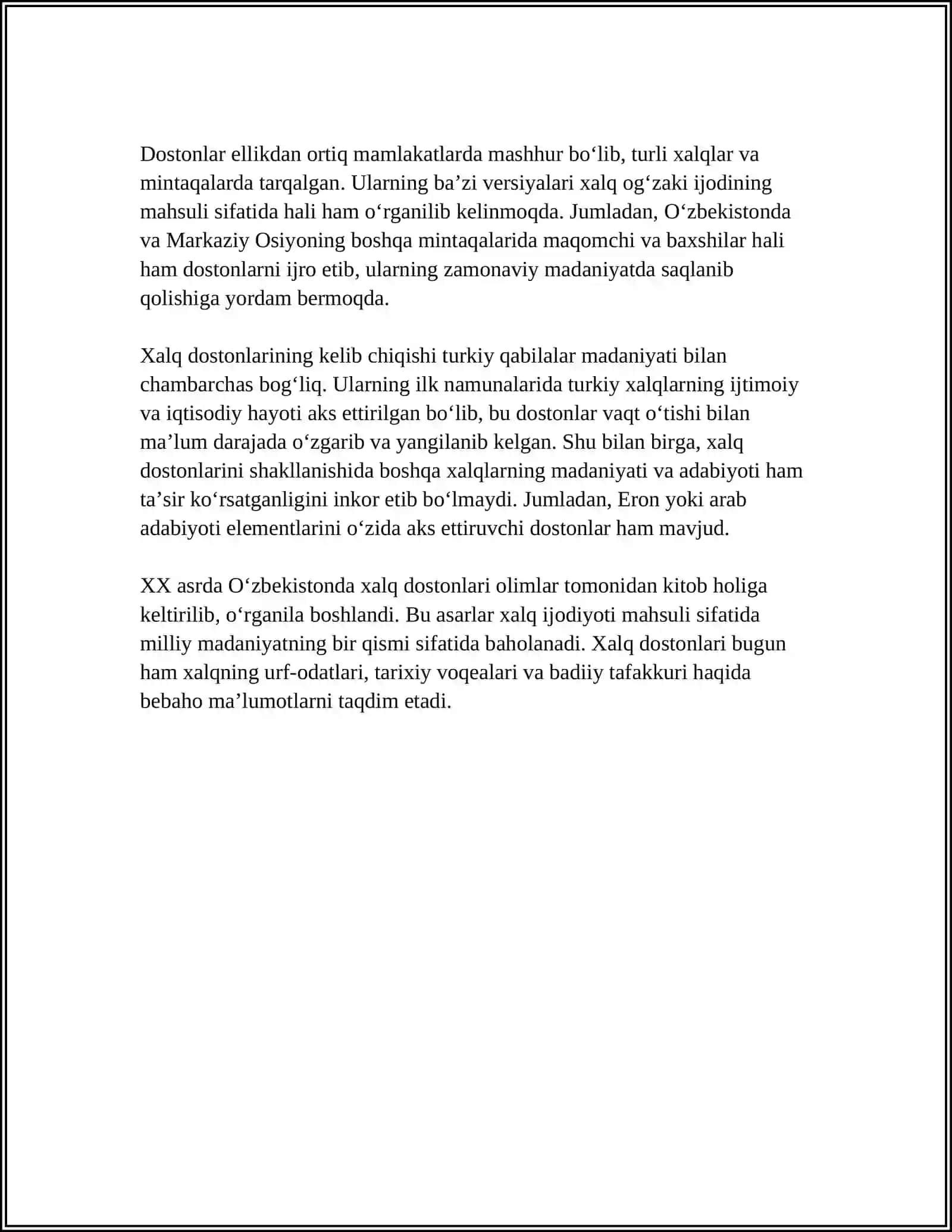 XALQ DOSTONLARINING VARIANTLARI 4
