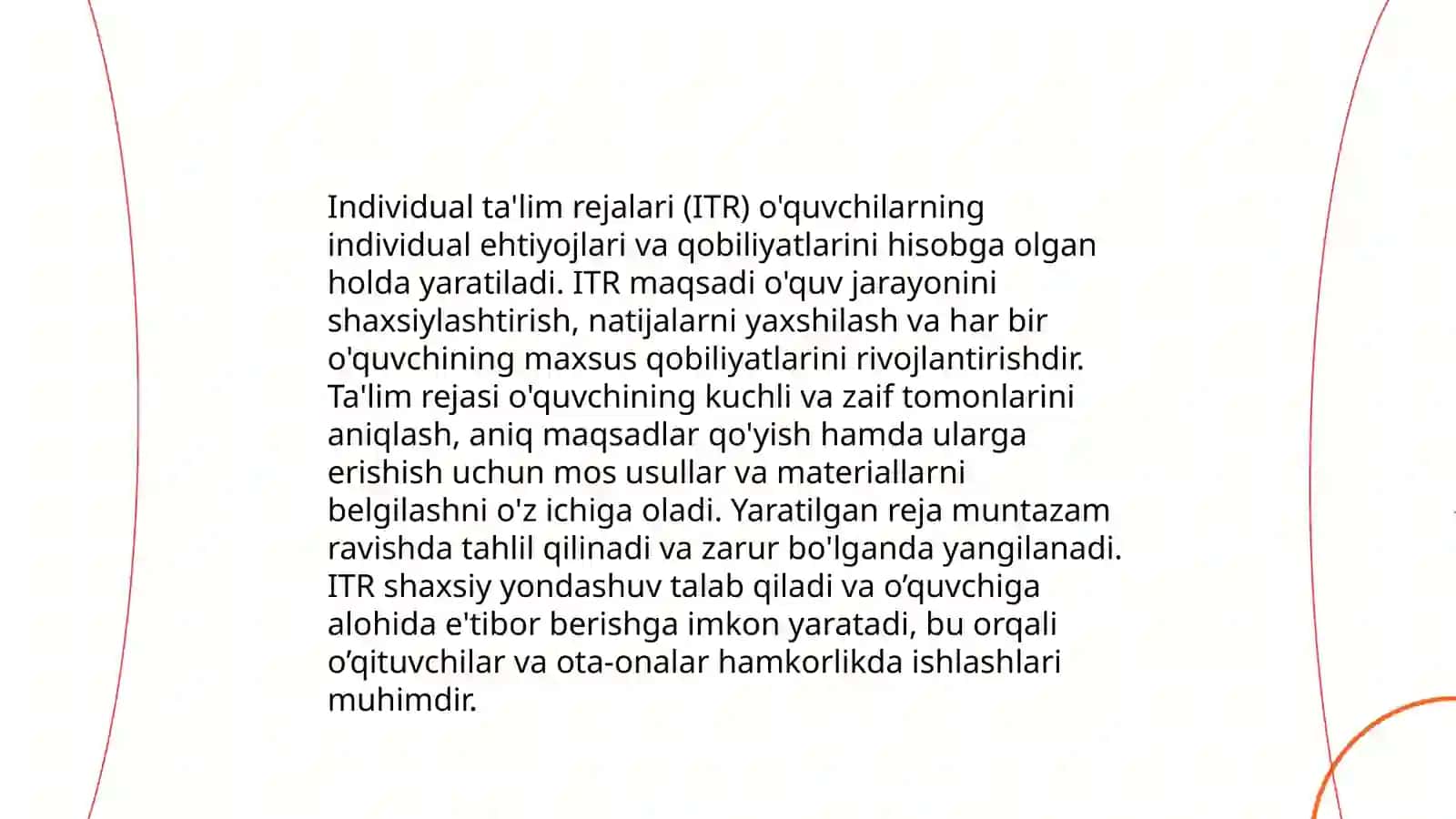 Maxsus ta'lim dasturlarini loyihalash 4