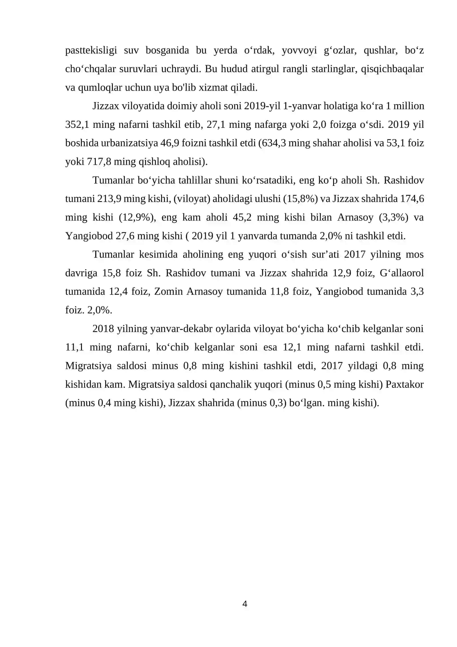 Jizzax viloyati aholisi va mehnat resurslari 4