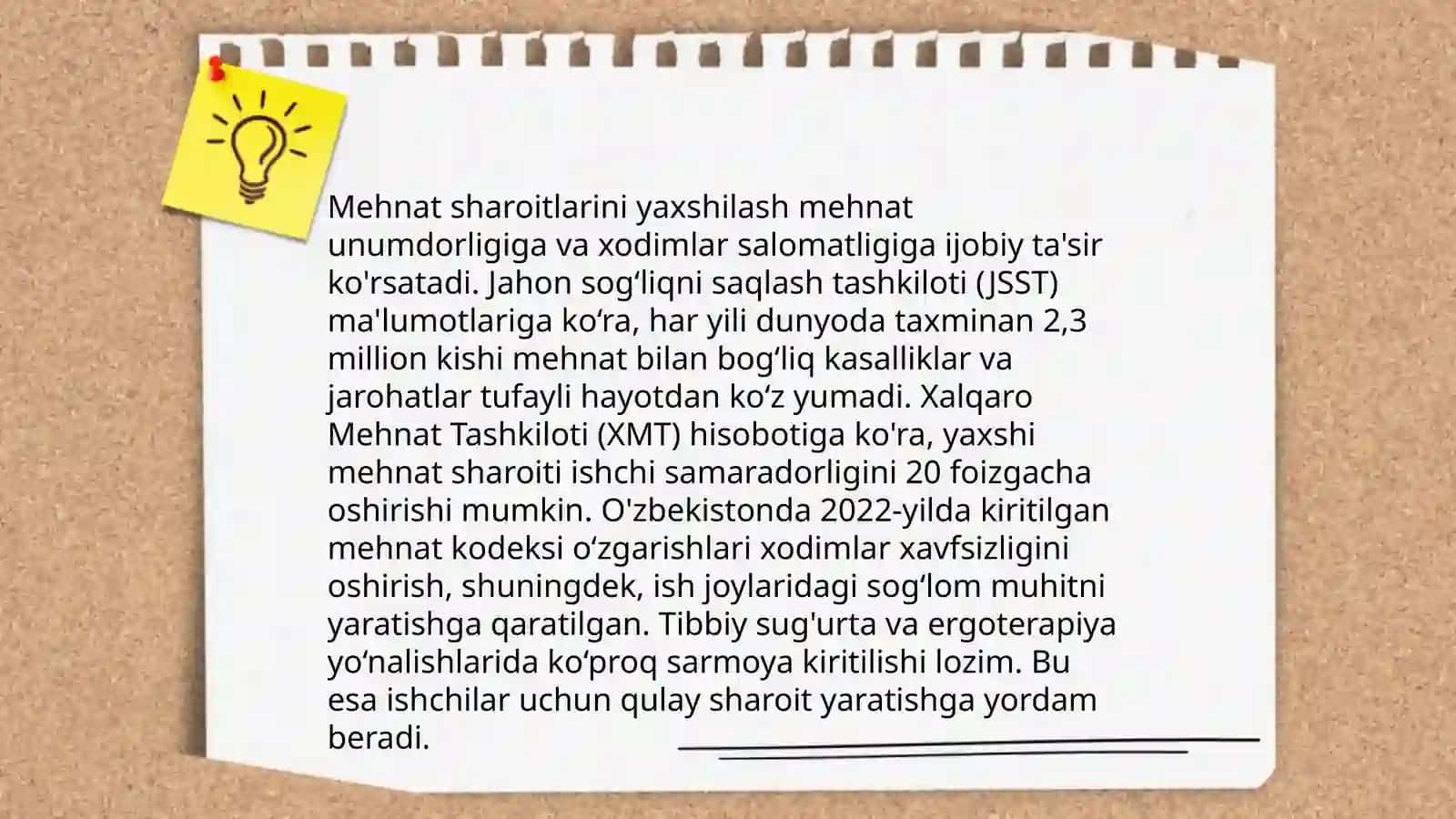Ish oʻrinlarini ergonomik jihatdan loyihalash 4